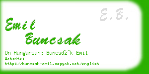 emil buncsak business card